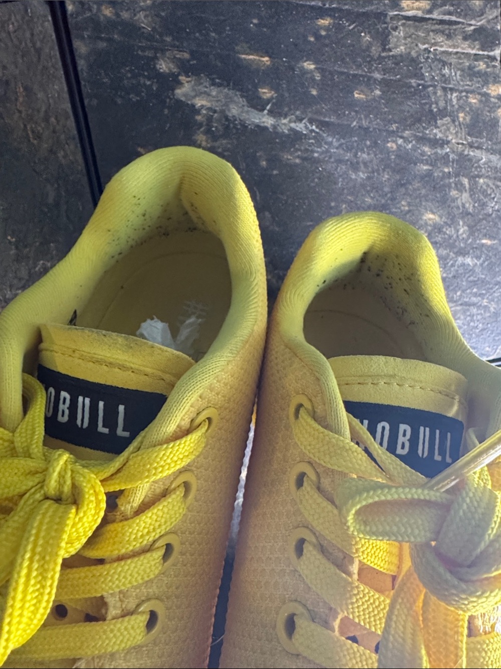 NOBULL Women Yellow Knit Lace-Up Sneakers - Picture 2 of 4